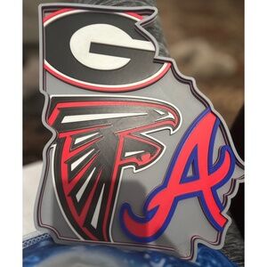 The state of Georgia with Georgia, Bulldogs, Falcons, and Ina Bryce